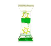 Liquid Motion Timers Hourglasses Sensory Toys, Liquid Bubble Anxiety Relief Toy Liquid Hourglass with Rotating Windmill, Calming Stress Toys for Autism, ADHD, Stress Relief, Relaxation (Green)