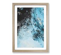Liquid Movement in Abstract Framed Print | A2 Oak Framed Wall Art | Ready to Hang | Abstract Fantasy Picture | Living Room Bedroom Lounge Office