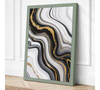 Liquid Movements Minimalist Canvas Wall Art Print 18x12 Inch (46 x 30 cm)
