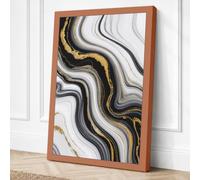 Liquid Movements Minimalist Canvas Wall Art Print 18x12 Inch (46 x 30 cm)