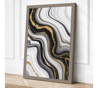 Liquid Movements Minimalist Canvas Wall Art Print 18x12 Inch (46 x 30 cm)