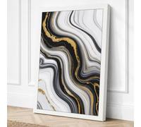 Liquid Movements Minimalist Canvas Wall Art Print 24x16 Inch (61 x 41 cm)