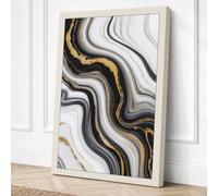 Liquid Movements Minimalist Canvas Wall Art Print 36x24 Inch (91 x 61 cm)