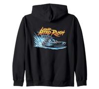 Liquid Nitro Rush Drag Boat High Speed Motor Boating Racing Zip Hoodie