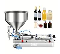 Liquid Paste Filling Machine, Pneumatic Viscous Liquids Dispenser for Bottles, Stainless Steel Piston Filler for Honey, Shampoo, Essential Oil, 5-1500ml