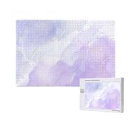 Liquid Pastel Purple Marble,1000 Pieces Wooden Jigsaw Family Game Jigsaw Puzzles for Adults Teens Home Decor