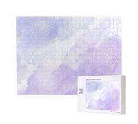 Liquid Pastel Purple Marble,500 Pieces Wooden Jigsaw Family Game Jigsaw Puzzles for Adults Teens Home Decor