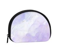 Liquid Pastel Purple Marble, Women's Storage Bag Shell Makeup Bag Small Coin Purse Shell Change Pouch