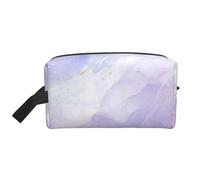 Liquid Pastel Purple MarbleMakeup Trave Bag for Women,Cosmetic Large Capacity Organizer
