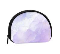 Liquid Pastel Purple MarbleSmall Makeup Sanitary Napkin Storage Bag,Women's Cosmetic Coin Purse