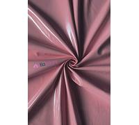Liquid PVC Vegan Leather Stretch Fabric | High Shine Gloss Dancewear Material | Sold by The Metre | by Tia Knight (SQ707) (Ash Rose)