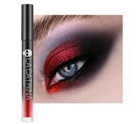 Liquid Red Metallic Eyeshadow - Pigmented True Red Sparkle Goth Eyeshadow for Blue Eyes, Long Lasting Waterproof Burgundy Shimmer Eye Shadow Eyeliner Makeup for Daily & Party, No Fading & Vegan #07