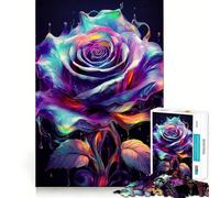 Liquid Rose Flower 1000 Piece Jigsaw Puzzles for Adults Mind Workout Pastime Game Home Fun Santa Present (50x75cm)