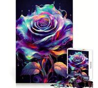 Liquid Rose Flower 1000 Piece Jigsaw Puzzles for Adults Mind Workout Pastime Game Home Fun Santa Present (50x75cm)