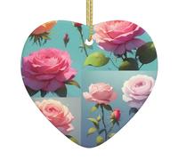Liquid Rose Print heart-shaped ceramic pendants create a warm atmosphere for homes, parties, and gifts.