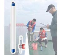 Liquid Sampler 0.25 0.5 1 L PVC Water Sample Collection Tube for Testing, Water Sampling Tube with Gravity Water Stopper Ball & Valve(Blue(500ml),1 Piece)