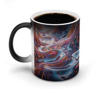 Liquid Scene Color Changing Mug Heat Sensitive Ceramic Coffee Cups Novelty Heat Activated Cup 12 Oz Magic Mug for Office Home Use, Unique Gift Idea for Coffee Tea Drinkers