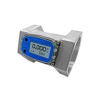 Liquid Sensor Meter Flowmeter with LCD Display for Diesel-Fuel Water 1in / 2in / 2.5in / 3in Electronic Turbine-Flowmeter Battery Operated (not Included)