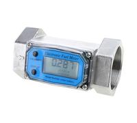 Liquid Sensor Meter Flowmeter with LCD Display for Diesel-Fuel Water 1in / 2in / 2.5in / 3in Electronic Turbine-Flowmeter Battery Operated (not Included)
