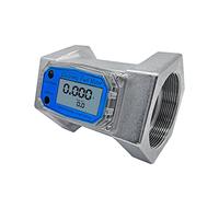 Liquid Sensor Meter Flowmeter with LCD Display for Diesel-Fuel Water 1in / 2in / 2.5in / 3in Electronic Turbine-Flowmeter Battery Operated (not Included)