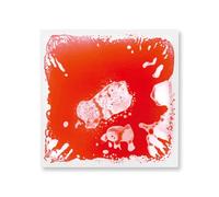 Liquid Sensory Floor Tiles - Durable & Non-Slip Mat, 12 * 12 Inch - Perfect Home Decor, Ideal for Toddlers & Children Playrooms and Decorative Dance Floors(Solid red,12 * 12in)