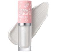 Liquid Shimmer Eyeshadow Single, Silver-White Metallic Eye Make-Up, 1 Tube | Precision Applicator, Screw-Top Pink Cap With Space Graphics, For Everyday Eyelids, Evening Looks And Facial Highlighting