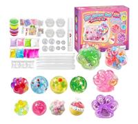 Liquid Silicone BIG Making Kit, DIY Stress Ball Making Kit-Easy | DIY- 12 Skins, Interesting For Crunchy Relaxing, Handmade Making Kit Stress Balls, Sensory Fidget Toys For Kids Ages 6-12