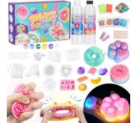 Liquid Silicone BIG Squishy Making Kit, 480ml All-in-one Beginner Kit for Squishy Maker,Glow in the Dark Squishy Toys with 9 Molds,Sensory Fidget Toys,Gift for Kids Ages 6-12