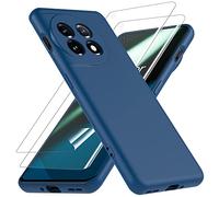 Liquid Silicone Case Compatible with Oneplus 11 Case, Oneplus 11 Cover[With 2 Pack Soft Screen Protector ] Heavy Duty Protection Shockproof Slim Fit Phone Case for Oneplus 11 - Blue