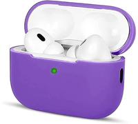 Liquid Silicone Case - Elegant Soft Case for Apple AirPods Pro 2nd Gen, Soft, Smooth, Precise Fit, Style & Protection, Fashion Accessories, Shock Resistant, Wireless Charging (Mystic Purple)