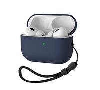 Liquid Silicone Case for AirPods Pro 2, Triple Layer Hybrid Protective Hard Case Shockproof Cover Compatible with AirPods Pro 2nd Generation(Midnight Blue)