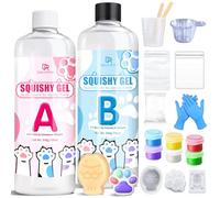 Liquid Silicone for Taba Squishy Kit - 1,000g Super Soft Silicone Rubber, Fast Cure All-in-One Kit for Cat Paw Casting, Stress Relief Hamster Molding, Decompression Gift, DIY Craft for Enthusiasts