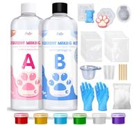 Liquid Silicone for Taba Squishy Kit - 1000g 1:1 AB Ratio Mixed Super Soft Silicone Rubber for Squishy Maker, Perfect DIY Stress Relief Gift Making Kit for Taba Squishy, Taba Bear, Flocking Cat's Paw