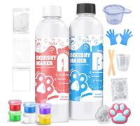 Liquid Silicone for Taba Squishy Kit - 500g Super Soft Silicone Rubber Squishy Maker, Fast Cure Squishy Making Kit with Cat Paw, Bear Mold, Creative Stress Relieving Gift for Beginners, DIY Enthusiast