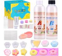 Liquid Silicone for Taba Squishy Maker - 500g Fast-Cure Super Soft Silicone Rubber for Casting Cat Paw, DIY Stress Relief Gifts for Beginners