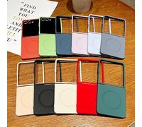 Liquid Silicone Magnetic Case for Samsung Galaxy Z Flip 7 6 5 4 3 5g Zflip7 Zflip6 Charging Lightweight Soft Cover(For Galaxy Z Flip5/Red)