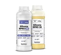 Reschimica Liquid Silicone Rubber for Molds 1:1 R PRO 30, Non-toxic, Easy to Use, resistant to breakage, 30 shore, Compatible with epoxy resins, plaster, wax and other materials (1 kg)