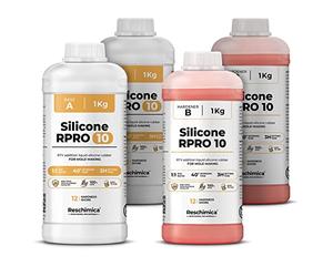 Liquid Silicone Rubber for Soft molds R PRO 10, Non-Toxic and Easy to use (1:1), high Tear and Break Resistance, Suitable for DIY molds (4 kg)
