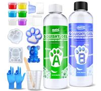 Liquid Silicone Squishy Making Kit 500 g, Super Soft Silicone Rubber Set for Taba Squishy, Cat Paws, Mixing Ratio 1:1 (AB), DIY Stress Relief Gift for Beginners