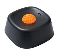 Liquid Slow Feeder Dog Bowl, 6.2 in Diameter, Plant-Based Material, Anti-Slip Licking Dish for Bone Broth, Slow Eating Pet Plate for Dogs, Black