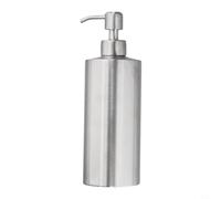Liquid Soap Dispenser Made of 304 Stainless Steel, Pump Top Design for Bathroom or Kitchen Use, Rust and Resistant, Detachable Lid for Easy Refill (550ML)