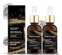 Liquid Solution Anti Aging Serum, Face Serum for Wrinkles,Boost Collagen Plumping Skin,Face Firming Tightening Lifting Sagging Skin,Smoothes Wrinkles and Fine Lines (2 pcs)