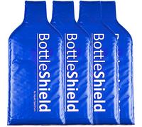 4 Pack Reusable Wine Protector Travel Bag by Bottle Shield - Bubble Cushioning Wrap Suit | Unbreakable Bottle Sleeve, Leak Proof - Wine Tote Bags Accessory for Suitcase Luggage
