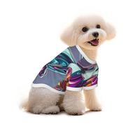 Liquid Splashing, Rocket Spacecraft Dog T-Shirt Clothes Apparel Puppy Vest Pet and Elastic Tank Top Clothing, Dogs Cats Pullovers Cute Breathable Soft Medium