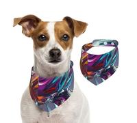 Liquid Splashing, Rocket Spacecraft Pet Scarf Dog Bandanas Spring Summer Soft Cotton Puppy Scarfs Adjustable Accessories for Small Medium Large Girl Boy Pup Large
