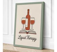 Liquid Therapy Typography Canvas Wall Art Print 18x12 Inch