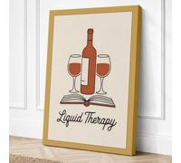 Liquid Therapy Typography Canvas Wall Art Print 18x12 Inch
