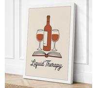 Liquid Therapy Typography Canvas Wall Art Print 18x12 Inch (46 x 30 cm)