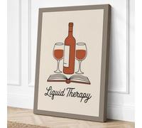 Liquid Therapy Typography Canvas Wall Art Print 24x16 Inch (61 x 41 cm)