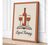 Liquid Therapy Typography Canvas Wall Art Print 36x24 Inch (91 x 61 cm)